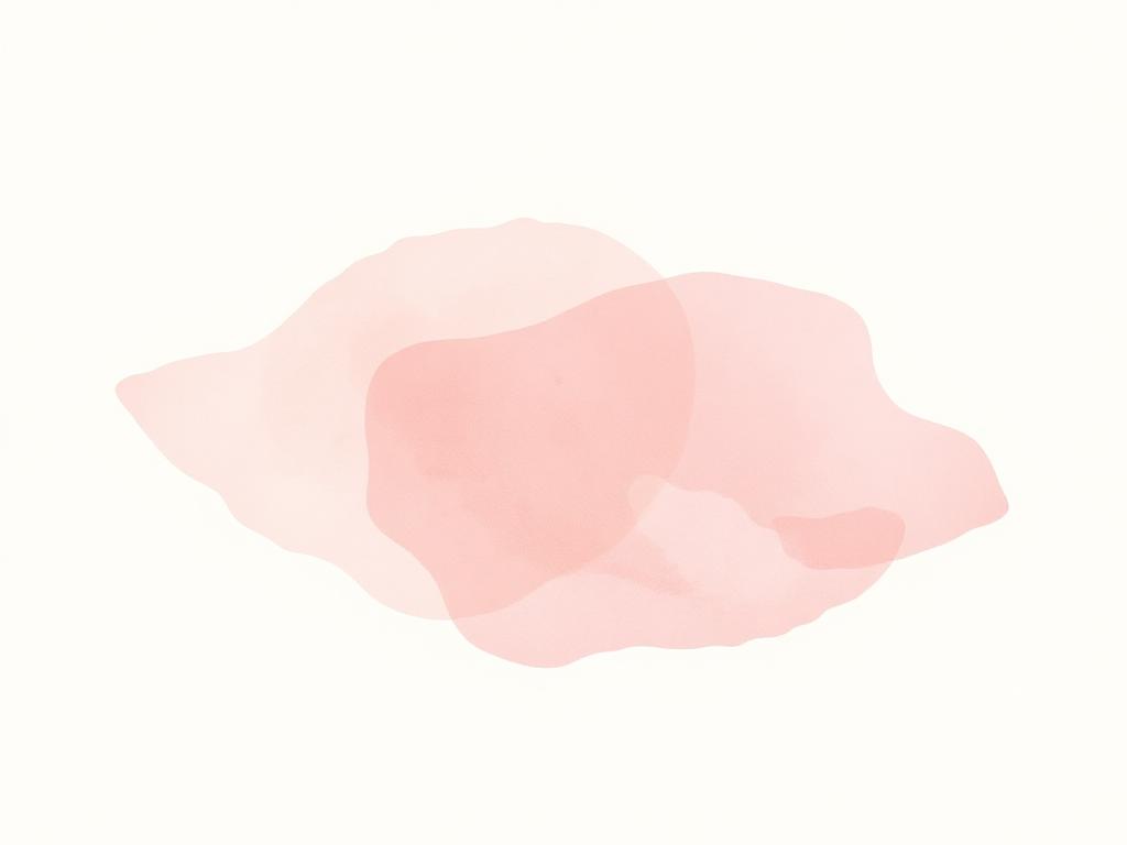 Forma orgánica en tonos rosa empolvado